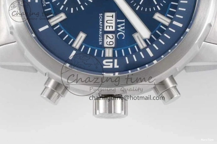 MIROTIME 0302 Aquatimer Chrono SS V6SF 1:1 Best Edition Blue Dial on SS Bracelet A Modern 7032